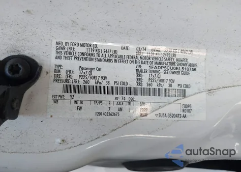 2014 Ford C-Max Energi Sel from USA, damaged, VIN 1FADP5CU0EL510756